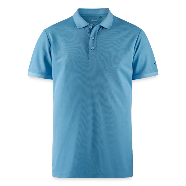 Polo Core Unify CRAFT personnalisé - Aperçu en couleur bleu saphir