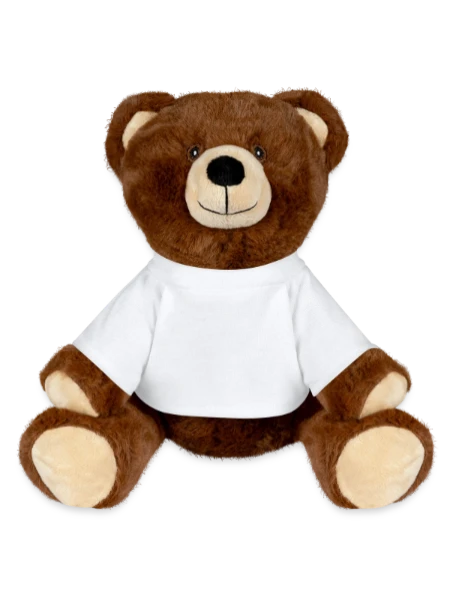 Nounours RecycelBär® marron - blanc - Devant