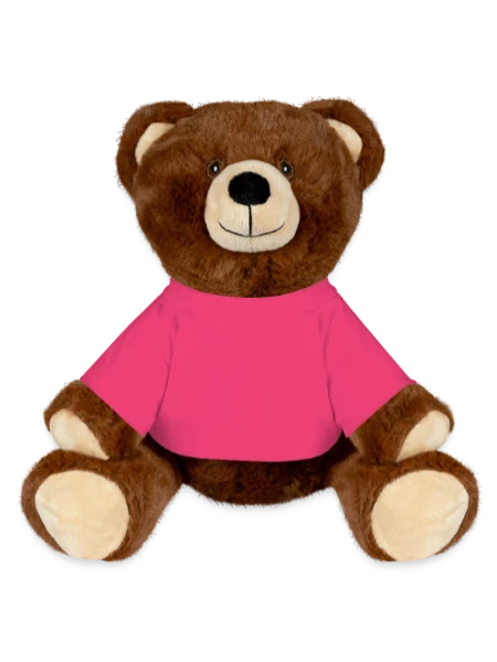 MiniFeet® RecycelBär® Teddy Bear Brown - pink - Front