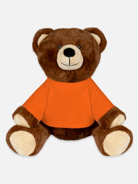 Nounours RecycelBär® marron - orange doré - Devant