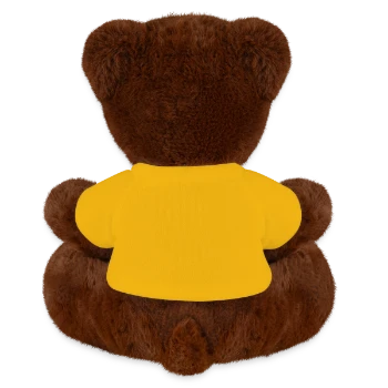 Nounours RecycelBär® marron - jaune soleil - Dos