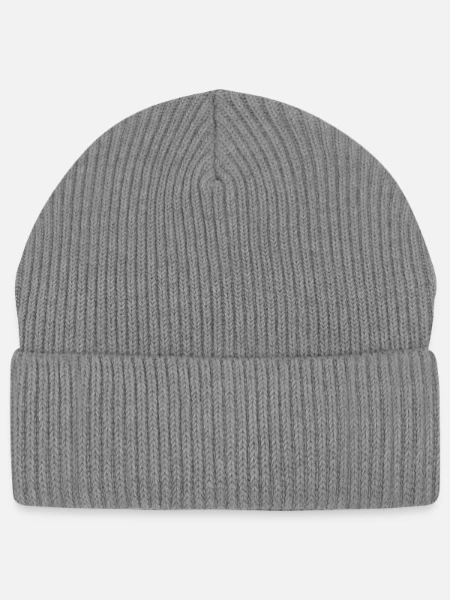 Stanley/Stella Unisex Organic FISHERMAN BEANIE - slub heather grey - Front