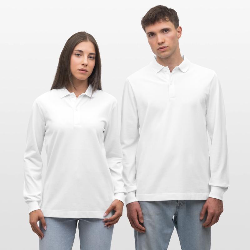 Stanley/Stella uniseks bio poloshirt met lange mouwen Prepster