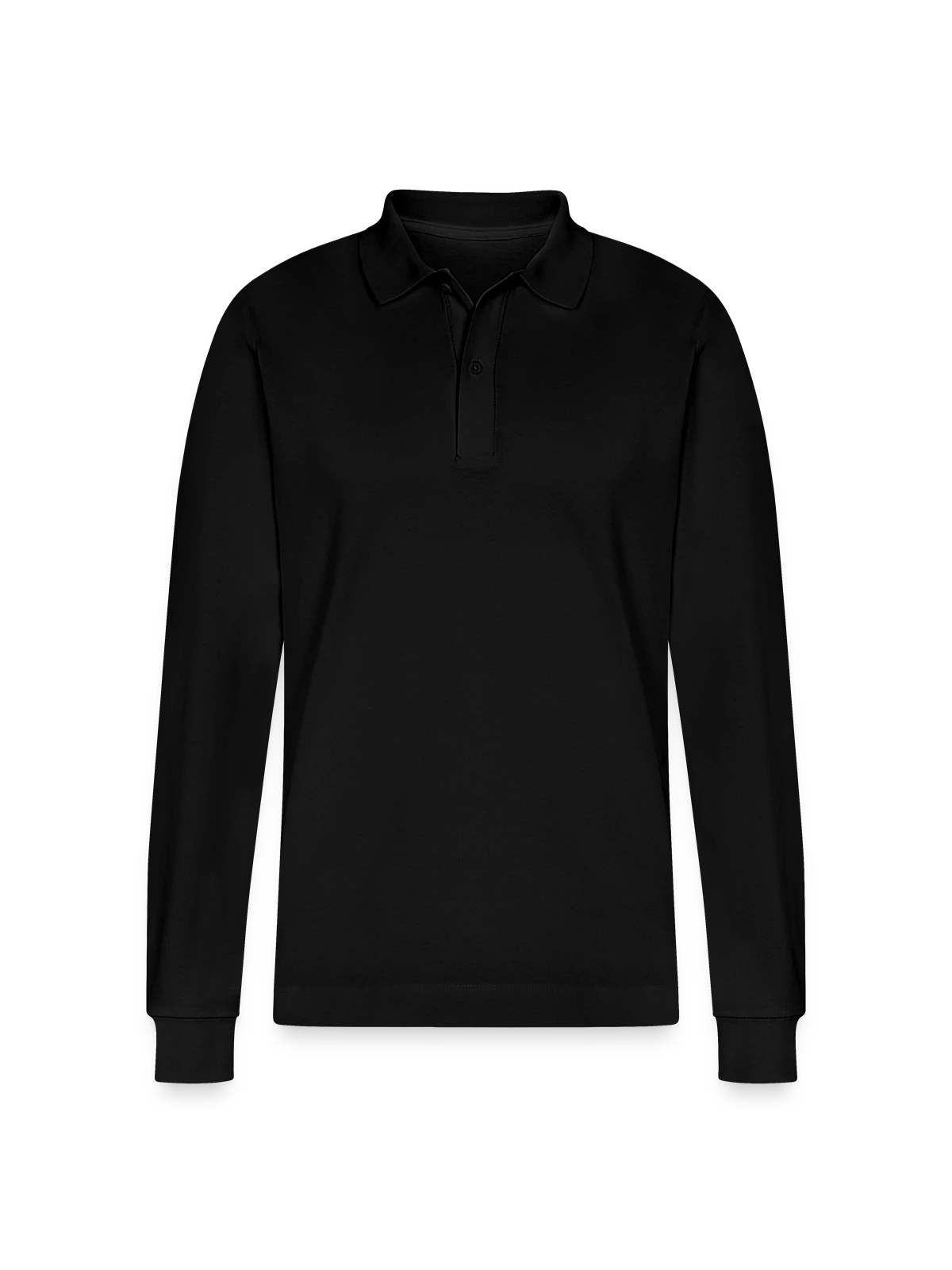 Stanley/Stella Organic Unisex Long-Sleeved Polo Shirt Prepster - black - Front