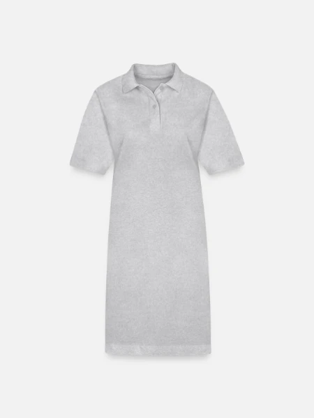 Mini abito ecologico in stile polo PAIGER di Stanley/Stella - grigio melange - Fronte