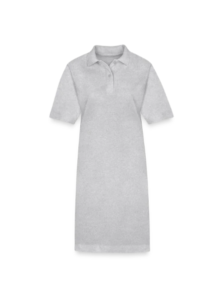 Stanley/Stella PAIGER Organic Women’s Polo Dress - heather grey - Front