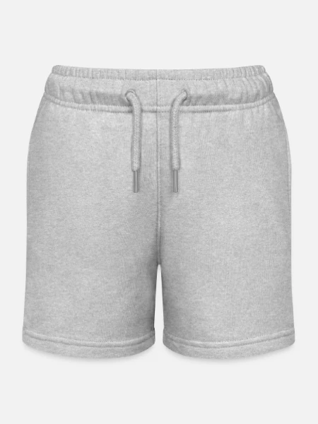 Short de jogging enfant bio Stanley/Stella - gris chiné - Devant
