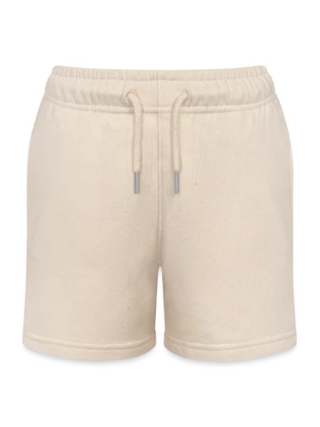 Kids Organic Sweat Shorts by Stanley/Stella - soft Ecru - Front