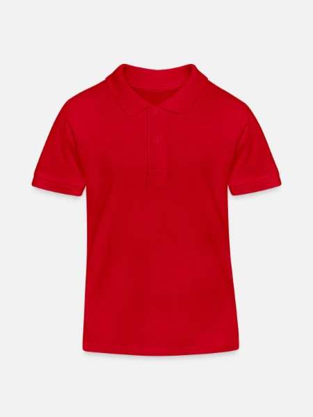 Polo enfant bio Stanley/Stella - rouge - Devant