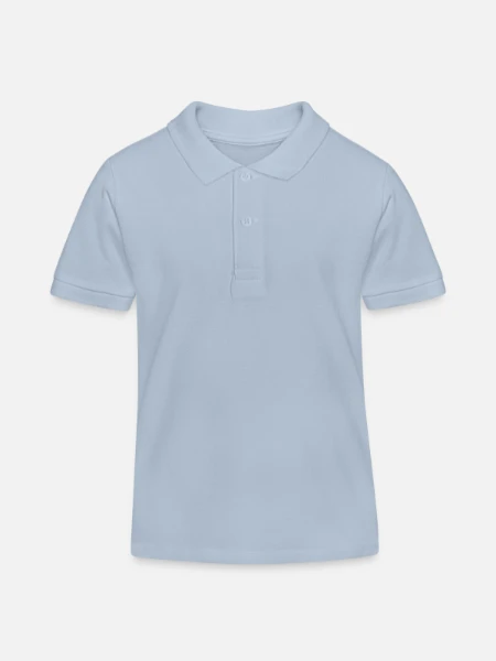Polo enfant bio Stanley/Stella - bleu ciel - Devant