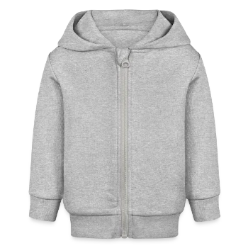Veste à capuche bébé bio Stanley/Stella - gris chiné - Devant