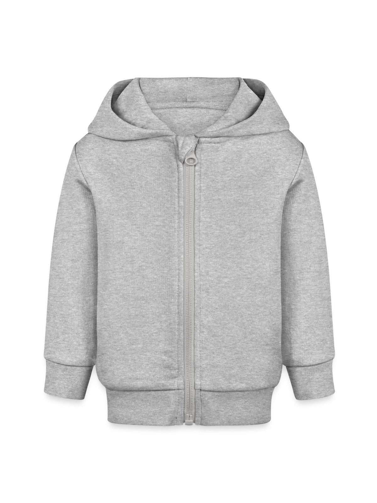 Veste à capuche bébé bio Stanley/Stella - gris chiné - Devant