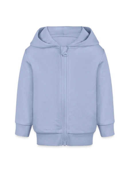 Baby Organic Zip-up Hoodie by Stanley/Stella - sky - Front