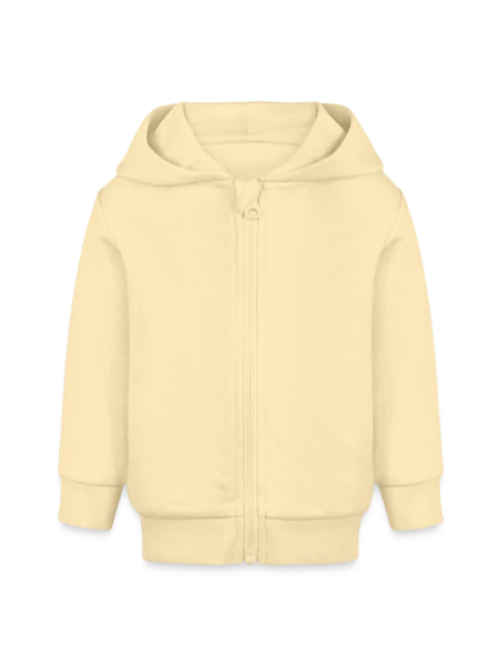 Baby Organic Zip-up Hoodie by Stanley/Stella - cream - Front
