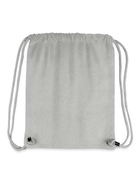 Sac à cordon recyclé Stanley/Stella - gris chiné - Devant