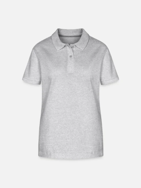Polo bio ELLISER Stanley/Stella Femme - gris chiné - Devant