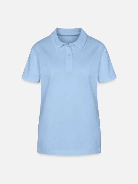 Polo bio ELLISER Stanley/Stella Femme - bleu ciel - Devant