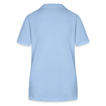 Polo bio ELLISER Stanley/Stella Femme - bleu ciel - Dos - Luana (180cm)