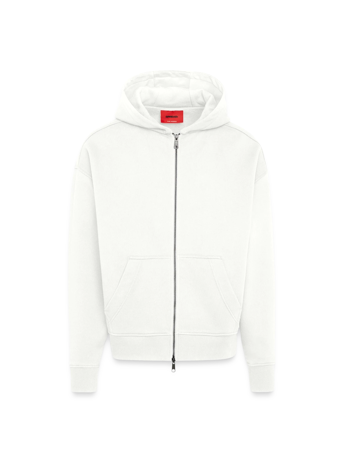 Zip Hoodie - made by SPREAD - OFF WHITE - Front