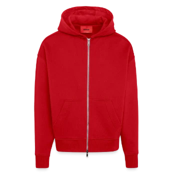 Zip Hoodie - made by SPREAD - red - Front