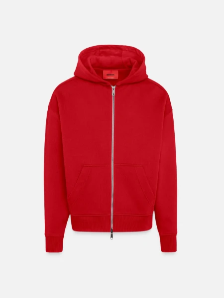 Zip Hoodie - made by SPREAD - red - Front