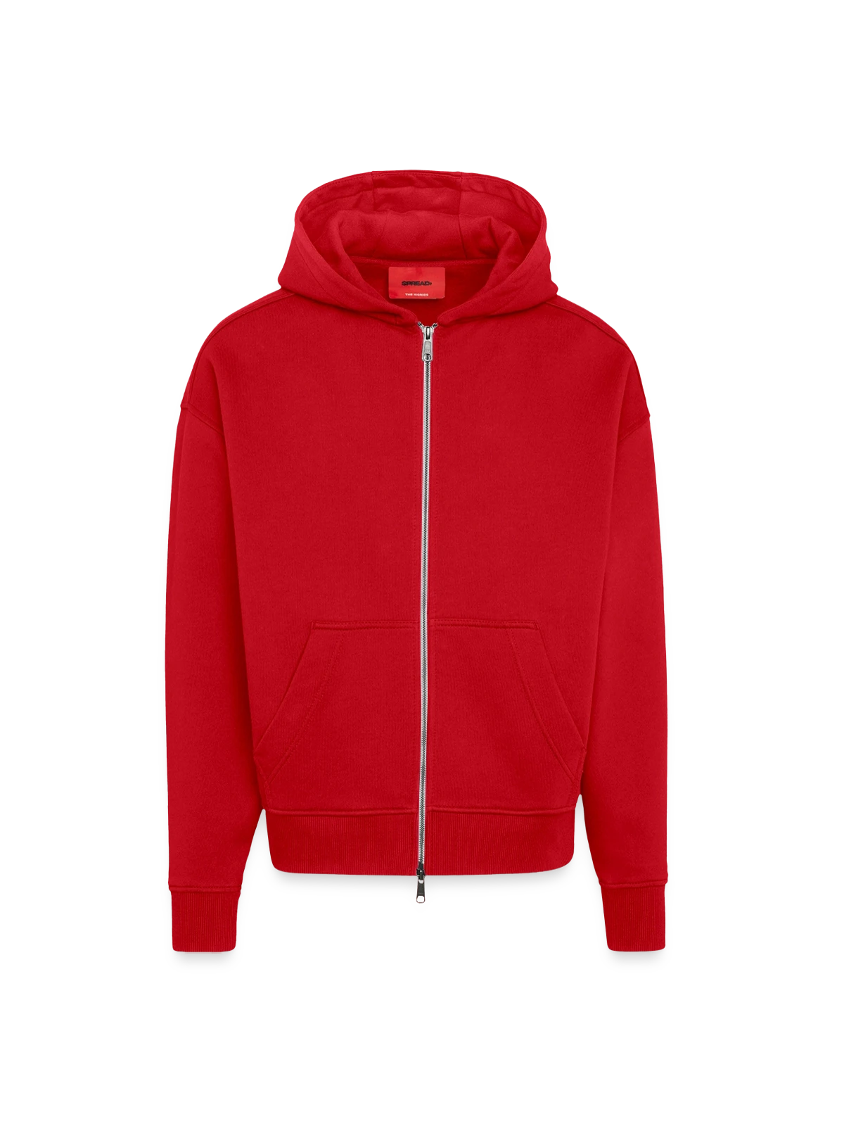 Zip Hoodie - made by SPREAD - red - Front