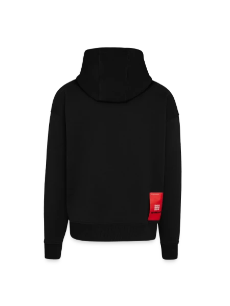 Zip Hoodie - made by SPREAD - SOLID BLACK - Back