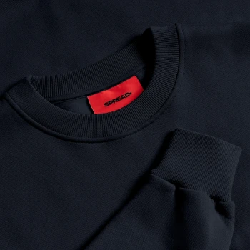 Organic relaxed trøje med crewneck made in EU