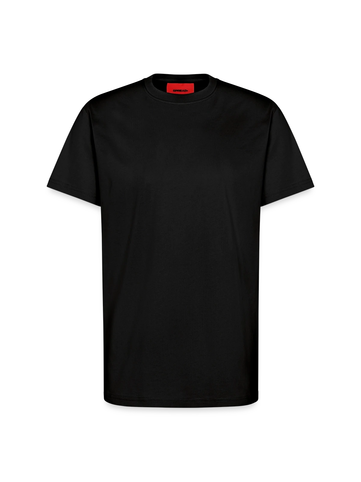 T-Shirt - made by SPREAD - SOLID BLACK - Front