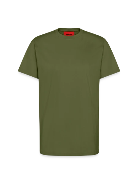 T-shirt bio décontracté fabriqué en UE - MOSS GREEN - Devant