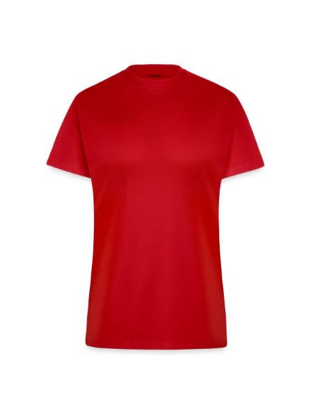 T-shirt bio slim fit fabriqué en UE - rouge - Devant