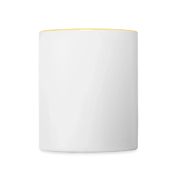 Mug contrasté - blanc/jaune - Devant