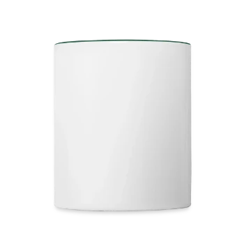 Mug contrasté - blanc/vert foncé - Devant