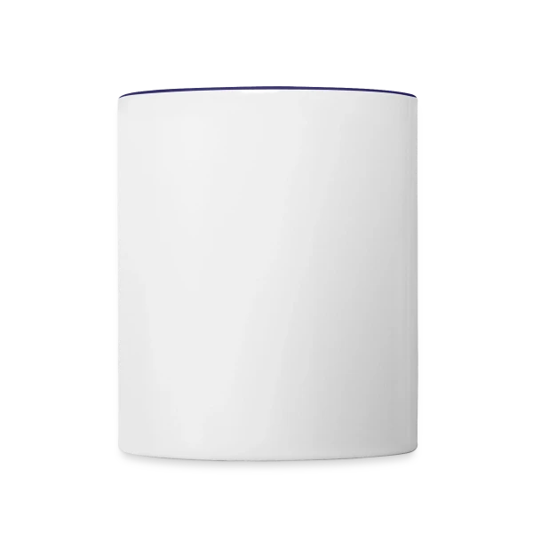 Mug contrasté personnalisé - Aperçu en couleur blanc/bleu cobalt
