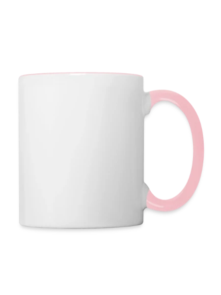 Mug contrasté - blanc/rose - Droite
