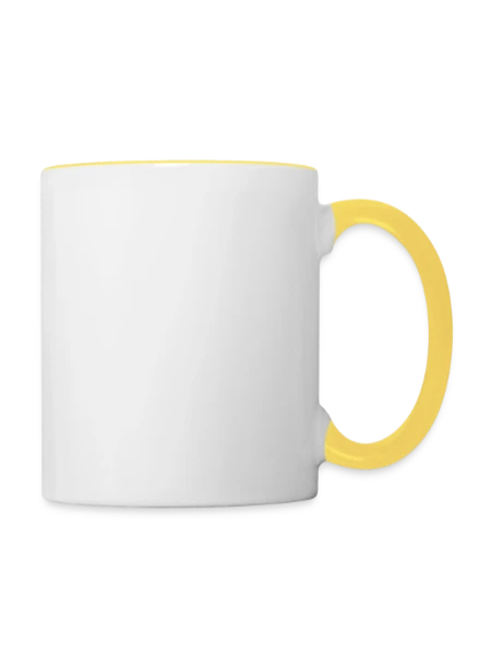 Contrasting Mug - white/yellow - Right