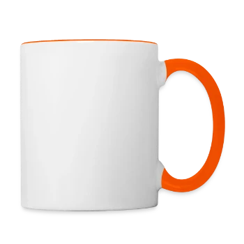 Contrasting Mug - white/orange - Right