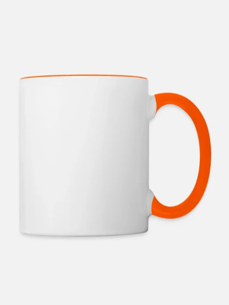 Contrasting Mug - white/orange - Right