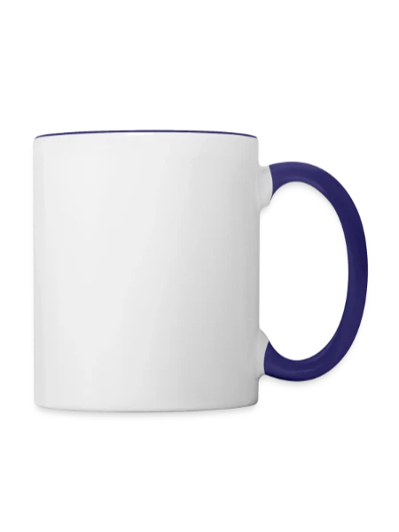 Mug contrasté - blanc/bleu cobalt - Droite