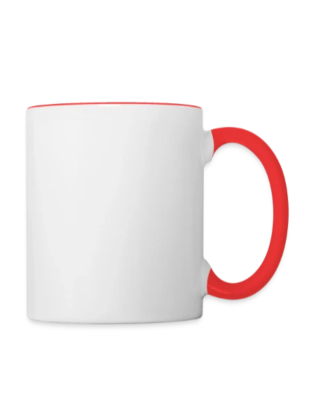 Mug contrasté - blanc/rouge - Droite