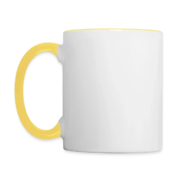 Mug contrasté - blanc/jaune - Gauche