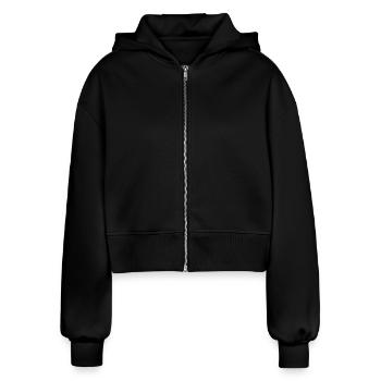 Felpa con cappuccio corta oversize da donna