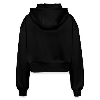 Krótka damska rozpinana bluza z kapturem oversize