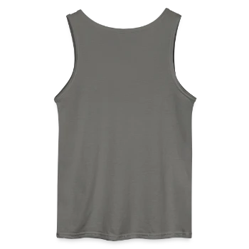 Gildan Men’s Tank Top - charcoal grey - Back - AI Model Male 185 dark (185cm)
