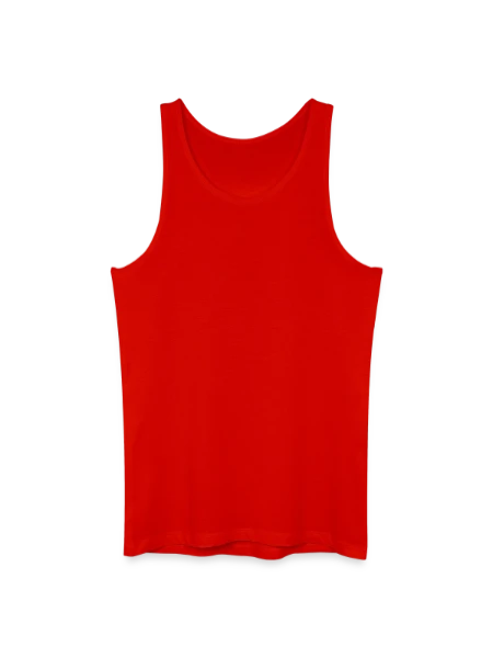 Männer Bio Tank Top - Rot - Vorne
