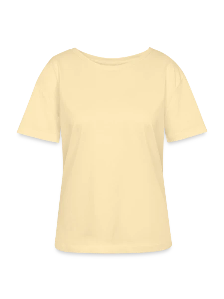 T-shirt bio à col rond SERENA Stanley/Stella Femme - crème - Devant