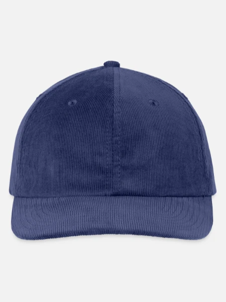 Embroidered Cord Cap - medium navy - Front