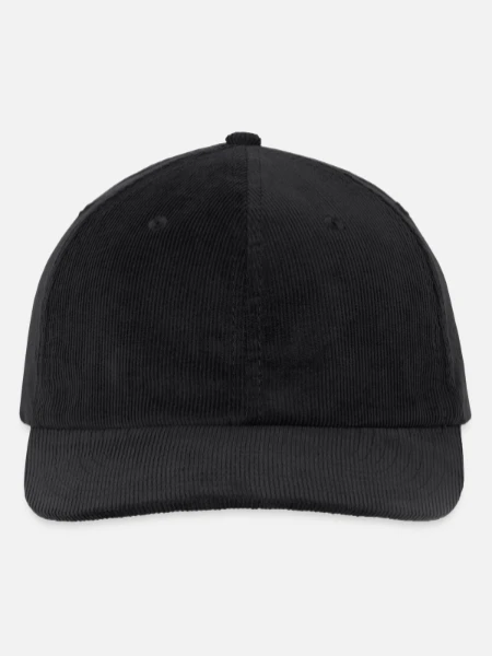 Embroidered Cord Cap - black - Front