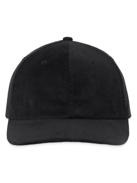 Embroidered Cord Cap - black - Front