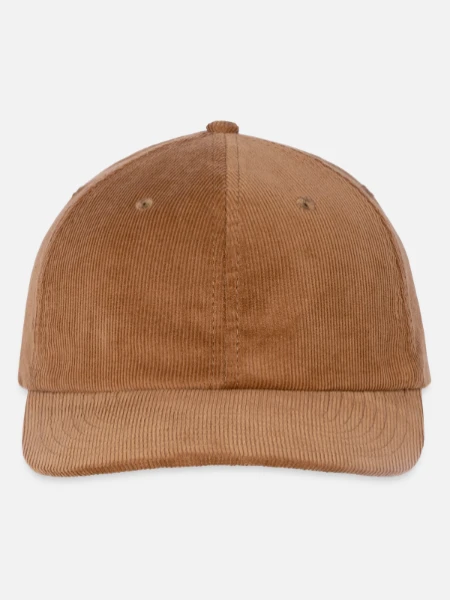 Bestickte Cord Cap - Mocca - Vorne